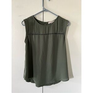 LOFT- (Green) No Sleeve Blouse - Women’s Tops